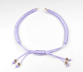 ブレスレット 編込ナイロンコード幅4mm パーツ サイズ調節可能 7309