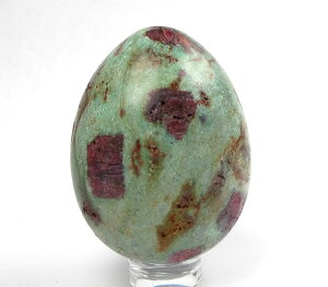 ルビーinフックサイト エッグ 50mm 癒し 卵型 ヒーリングストーン 愛と癒し・グラウンディングの融合 ヒーラーやセラピストに最適 パワーストーン fuch020