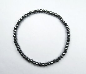 ヘマタイト 4mmラウンド ブレスレット 強いグラウンディングと保護 重ね付け アンクレットにも 変化の時代に必要な力 bhema002