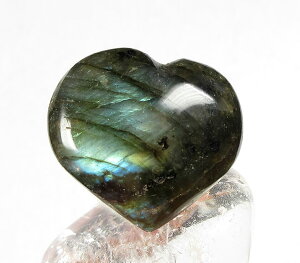 ラブラドライト ハート 23mm 保護 メディテーション・睡眠用に最適な握り石 プロテクション 神秘の知識 魔法 占い 天然石 パワーストーン lab102