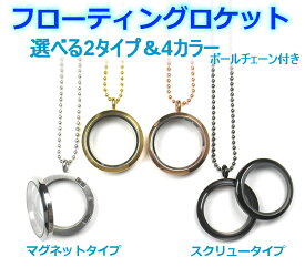 フローティングロケット 30mm ステンレスチェーン付き 小さな石や神聖図形を入れてペンダントや持ち歩きに最適 pf002