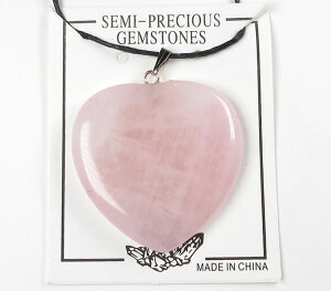 ローズクォーツ ハート コードペンダント H&E社「愛の石」愛や感情の癒し 天然石 パワーストーン rose104