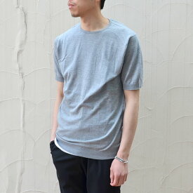 JOHN SMEDLEY（ジョン・スメドレー）/ BELDEN MENS T-SHIRT -SILVER-