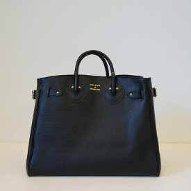 YOUNG&OLSEN(ヤングアンドオルセン) / EMBOSSED LEATHER BELTED TOTE M【4色展開】