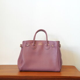 YOUNG&OLSEN(ヤングアンドオルセン) / EMBOSSED LEATHER BELTED TOTE S【2色展開】