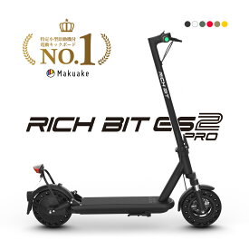【特定小型原動機付自転車】電動キックボード RICHBIT ES2 Pro 特定小型原付 Makuake No.1モデル 公道走行可能 免許不要 折りたたみ 軽量 コンパクト ノーパンクタイヤ