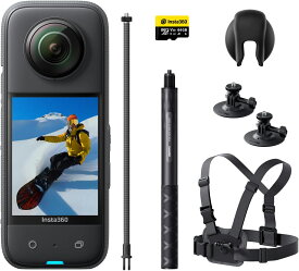 Insta360 X3 スキー撮影セット / 360度 アクションカメラ インスタ360 5.7K 7200万画素 360度撮影 360度映像 スノーボード でも