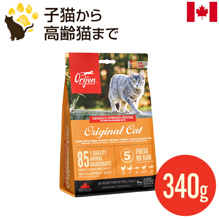 楽天市場】オリジン オリジナルキャット 340g 正規品 全年齢 全猫種用 
