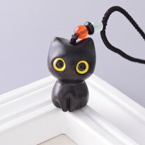 楽天市場】黒猫 木彫の通販