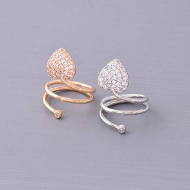 ネイルリング フリーサイズ 調節可能 スパイラル かわいい ファッションリング レディース アクセサリー