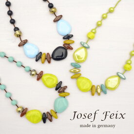 ドイツ製　JOSEF FEIX　ガラス　デザインガラスビーズネックレス(ヨーロッパ/アクセサリー直輸入/レディース/インポート/コスチュームジュエリー)