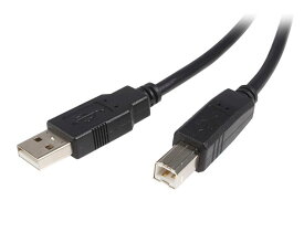 3m USB 2.0ケーブル(ABタイプ) USB (A) オス - USB (B) オス ブラック スターテック StarTech.com 全使用期間保証