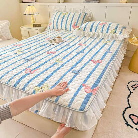 ボックスシーツ マットレスカバー ベッドカバー ベッドシーツ 中綿入り厚手 乳幼児基準 シンプルベーシック定番無地スタンダードナチュラルカジュアル普段使いインテリア生活用品