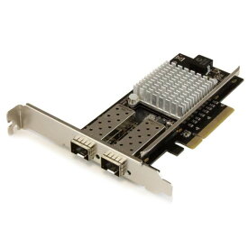10GbE ギガビットイーサネット対応2ポート オープンSFP+搭載 光ファイバーネットワークカード PCI Express Intel 82599チップセット搭載 送料無料 スターテック Startech 全使用期間保証