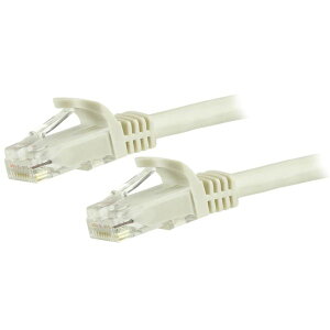 LAN�P�[�u�� cat6 7.5m �c���܂�h�~RJ45�R�l�N�^ �z���C�g CAT6�M�K�r�b�g�C�[�T�l�b�g�P�[�u�� 24AWG �X�^�[�e�b�N StarTech.com �S�g�p���ԕۏ�