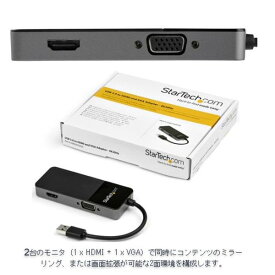 USB 3.0-HDMI VGA 変換アダプタ 4K 30Hz対応 Mac Windows対応 USB Type-AポートからHDMI RGB変換 スターテック StarTech.com 3年保証