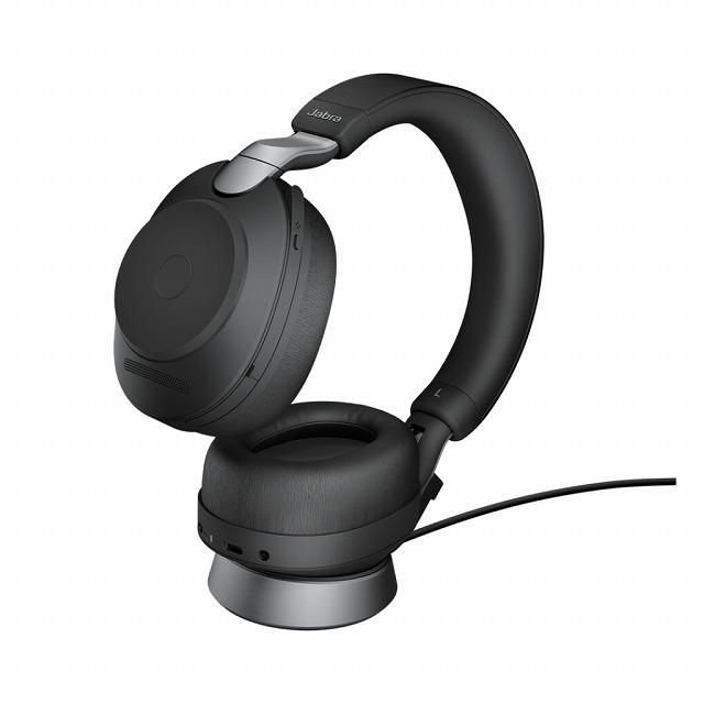  Jabra Evolve2 85 UC Stereo USB-A Stand black（ブラック）充電スタンド付き ジャブラ ヘッドセット マイク付き Bluetooth ワイヤレス 無線 両耳 テレワーク 在宅勤務 会議 zoom パソコン スマホ ゲーミング ゲーム eスポーツ おすすめ