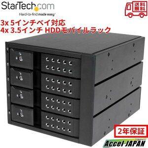Startech.com 4x 3.5C` SAS 2.0/SATA 3.0n[hfBXNhCuΉoCbN Ci[gCsv zbgXbvΉ 3x 5C`xCHDD[oubN SATA SAS HDDoCbN z