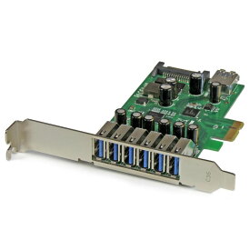 7ポートUSB 3.0増設PCI Expressインターフェースカード USB 3.0拡張PCIe x1接続ボード(外部6ポート 内 スターテック StarTech.com 2年保証