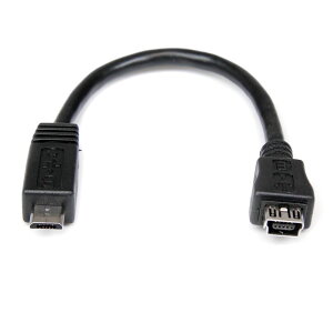 15cm Micro USB - Mini USB ϊA_v^P[u }CNUSB(IX) - ~jUSB(X) X^[ebN StarTech.com Sgpԕۏ