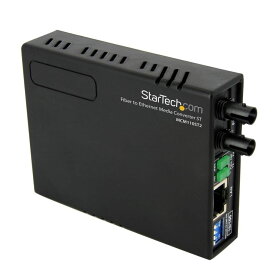 光メディアコンバータ イーサネット Ethernet(10Base-T 100Base-TX) - 光ファイバ(100BASEーFX) マルチモード ST 2km RJ-45(メス) - 光ファイバ デュプレックスST(メス) スターテック StarTech.com 2年保証