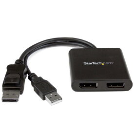 2ポートMSTハブ DisplayPort - 2x DisplayPort マルチモニタースプリッタ 4K対応 ディスプレイポート(オス) - 2ポート ディスプレイポート(メス) Windowsのみ対応 スターテック StarTech.com 3年保証