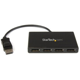 4ポートMSTハブ DisplayPort - 4x DisplayPort マルチモニタースプリッタ 4K対応 ディスプレイポート(オス) - 4ポート ディスプレイポート(メス) Windowsのみ対応 スターテック StarTech.com 3年保証