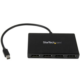 4ポートMSTハブ Mini DisplayPort - 4x DsiplayPort マルチモニタースプリッタ 4K対応 ミニディスプレイポート(オス) - 4ポート ディスプレイポート(メス) Windowsのみ対応 スターテック StarTech.com 3年保証