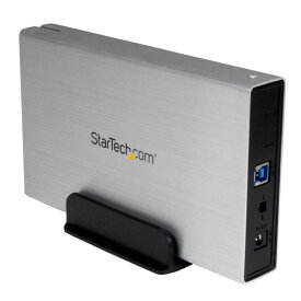 外付け3.5インチHDDケース シルバー USB3.0接続SATA 3.0対応ハードディスクケース UASP対応 スターテック StarTech.com 2年保証