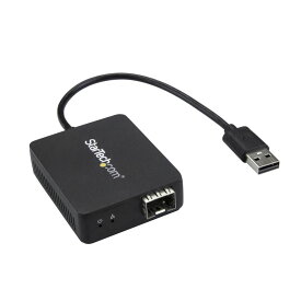 USB 2.0 - 光ファイバー変換アダプタ オープンSFP 100Mbps Windows Mac Linux対応 USBネットワークアダプタ 送料無料 スターテック Startech 全使用期間保証