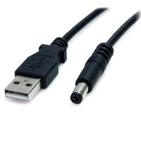 USB - 5V DC電源供給ケーブル 2m DCプラグ(外形5.5m 内径2.1mm) スターテック StarTech.com 全使用期間保証