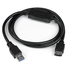 USB 3.0 - eSATA変換アダプタケーブル (91cm) eSATA対応HDD SSD 光学ドライブを接続可能 スターテック StarTech.com 2年保証