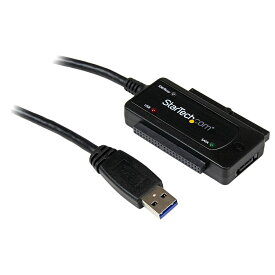 USB 3.0-SATA IDEドライブ変換アダプタ SuperSpeed USB-2.5 3.5インチ HDD&SSD ブラック スターテック StarTech.com 2年保証