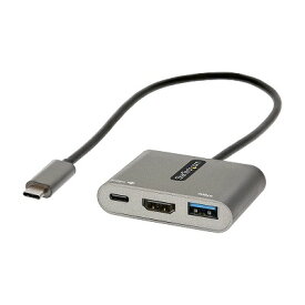 【3年保証】 USB Type-Cマルチ変換アダプター/USB-Cマルチハブ/USB-C-4K HDMIビデオ/100W PDパススルー/USB 3.0 5Gbpsハブ(1x Type-C + 1x Type-A)/タイプC対応トラベルドック/携帯用ドッキングステーション スターテック Startech