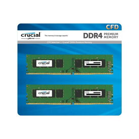 【メーカー永久保証】 デスクトップパソコン 増設メモリ crucial 16GB Kit (8GBx2) DDR4 2400 MT/s (PC4-19200) CL17 SR x8 Unbuffered DIMM 288pin Single Ranked デスクトップPC クルーシャル おすすめ 【送料無料】