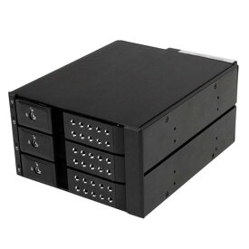 3x 3.5インチ SAS 2.0 SATA 3.0ハードディスクドライブ対応モバイルラック インナートレイ不要 ホットスワップ対応 送料無料 スターテック Startech 2年保証