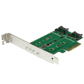 3ポート M.2 SSD(NGFF) アダプタカード 1ポート PCIe (NVMe) M.2 2ポート SATA 3.0 M.2 PCIe 3.0 PCI Express 3.0 M.2 NGFFカード スターテック StarTech.com 2年保証