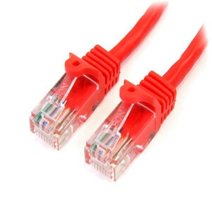 1m �J�e�S���[5e LAN�P�[�u�� ���b�h RJ45�R�l�N�^(�c���܂�h�~�J�o�[�t��) �C�[�T�l�b�g�Ή�Cat5e UTP�P�[�u�� �������� �X�^�[�e�b�N Startech �S�g�p���ԕۏ�