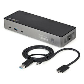 【2年保証】 USB-C & USB-A対応ドッキングステーション 3面モニター対応ノートパソコン拡張ドック 85W USB PD 4K60Hz対応HDMI & DiplayPortトリプルモニター 6ポートUSBハブ ギガビット有線LAN 3.5mmステレオミニ(4極) 送料無料 スターテック