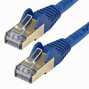 LAN�P�[�u�� �J�e�S���[6a (0.5m �u���[) Cat6A STP(�V�[���h�c�C�X�g�y�A)�P�[�u�� �c���܂�h�~�J�o�[�t�� �������� �X�^�[�e�b�N Startech �S�g�p���ԕۏ�