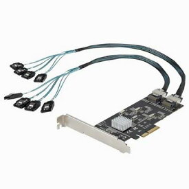 【2年保証】 SATA 8ポート増設 PCI Expressインターフェースカード/PCI-SATA変換/4x ホストコントローラ/SATA PCIe 拡張カード/PCI-e x4 Gen 2-SATA 3.0/SATA HDD & SDD 【送料無料】 スターテック Startech