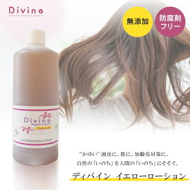 《頭皮のかゆみ フケ 乾燥に》ディバイン イエロー ナノ・ローション 1000ml【 頭皮ケア 頭皮 乾燥 ローション 保湿 かゆみ フケ ふけ 臭い 頭皮 頭 かゆい 痒い 赤み 抜け毛予防 オーガニック 頭皮の痒み ローション 女性 男性 レディース メンズ 頭皮 化粧水 加齢臭 】