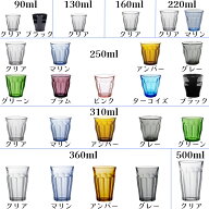 デュラレックス ピカルディ 90ml 130ml 160ml 220ml 250ml 310ml 360ml 500ml クリア マリン アンバー グ…