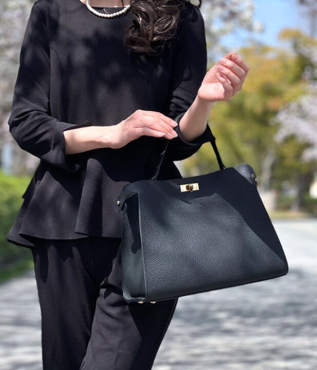 楽天市場】本革 ショルダーバッグ ハンドバッグ レディース 2way 黒  