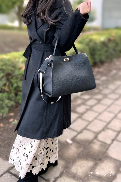 楽天市場】本革 ショルダーバッグ ハンドバッグ レディース 2way 黒  