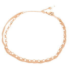 【選べる2サイズ・3カラー】華奢見え 2連チェーン アンクレット レディース シンプル ゴールド シルバー ピンクゴールド Sサイズ Mサイズ 上品 華やか 細身 チェーン おしゃれ 30代 40代 50代 夏 浴衣 サンダル 大人 女性用 きれいめ 春 夏 足元コーデ メール便 送料無料