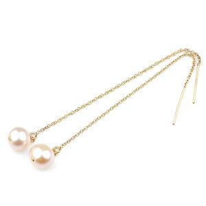 アメリカンピアス パール 真珠 一粒 1粒 揺れる ピアス シンプル K14GF 金属アレルギー対応 ニッケルフリー ゴールド フィルド チェーン ロング ゆれる 大人 人気 かわいい おしゃれ 14K 18金を