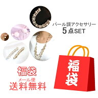 パール調アクセサリー5点福袋 1000円ポッキリ アクセサリー ヘアアクセサリー パール ネックレス ピアス …