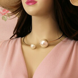 ネックレス ダブルパール 調 ネックレス セレブ系首飾り パール調先端に クリスタル パーティー 結婚式 アクセサリーカノン ブランド トラベルジュエリー ジュエリー アクセサリー 送料無料 レディース フォーマル 高見え プレゼント おすすめ 人気