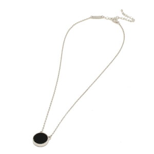 フラワーネックレス 1花 オニキスカラー両面黒 フラワー モチーフ 月 太陽 惑星 nextクローバー ブランド トラベルジュエリー ギフト 送料無料 レディース フォーマル 高見え プレゼント おす